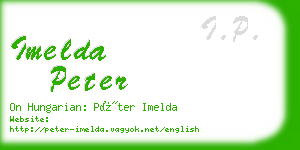imelda peter business card